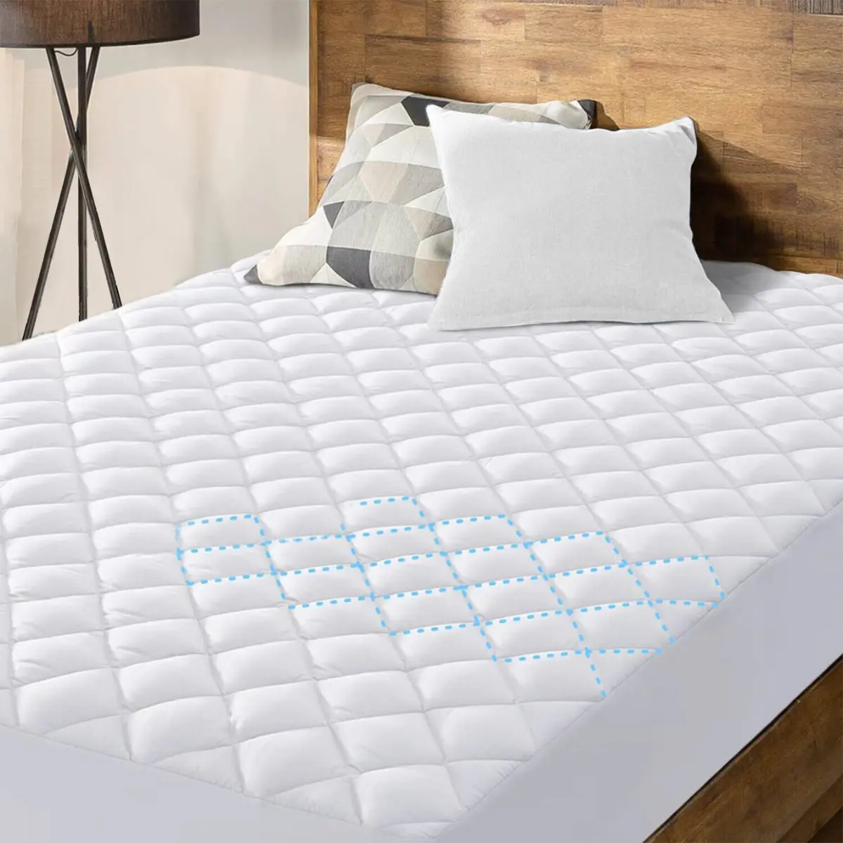 Ultra-Deep Quilted Mattress Protector – Fitted Bed Cover for All Mattress Sizes or pillow case mattressprotector mattress  topper bedtopper