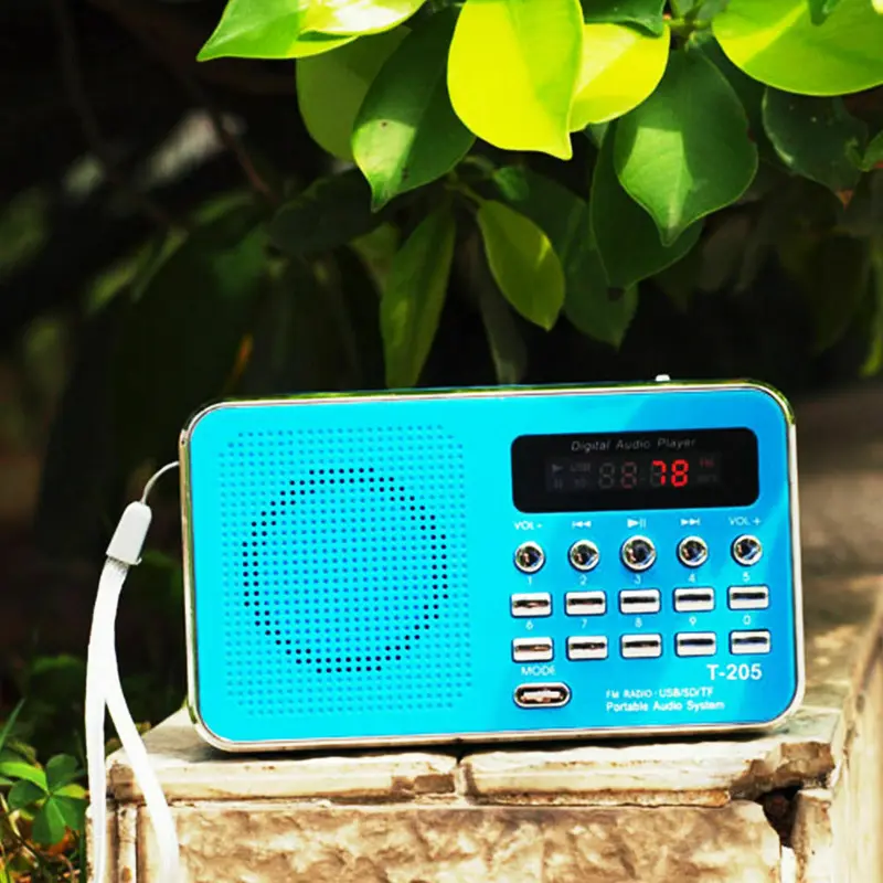 Mini FM Radio Digital Portable Stereo Speaker MP3 Audio Player USB Rechargeable 1