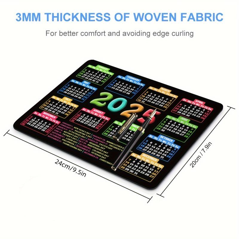 2025 Calendar Gaming Mouse Pad - Non-Slip Rubber Base, Rectangular Desk Mat for Men, Women & Girls, Office & Laptop Compatible, 9.5x7.9 inches 1