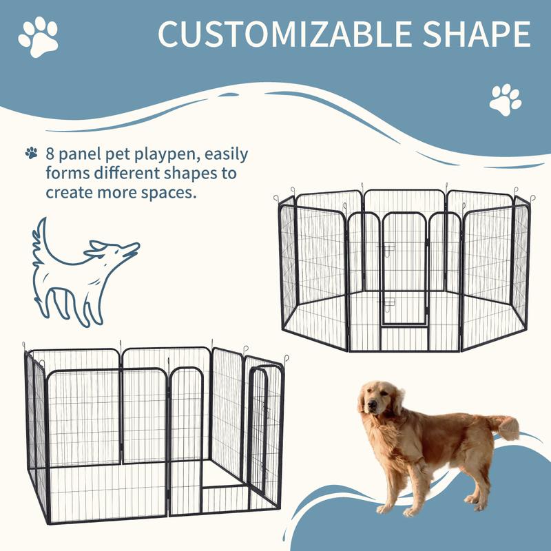 Sundaze Dog Playpen 8 Panel Foldable Cat Puppy Exercise Pen Heavy-Duty Indoor/Outdoor Pet Furniture  Enclosure Run Cage Dogcrate Furniture 1