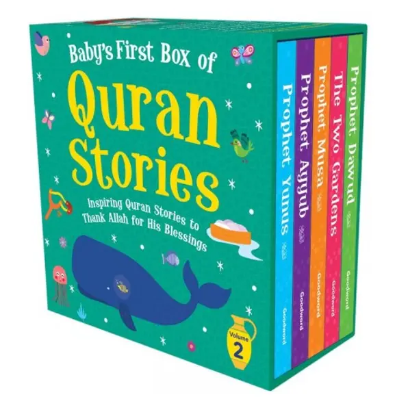 Baby's First Box Of Quran Stories - Box 2- Islamic Story Book For Muslim Children Kids- Hard Cover 0