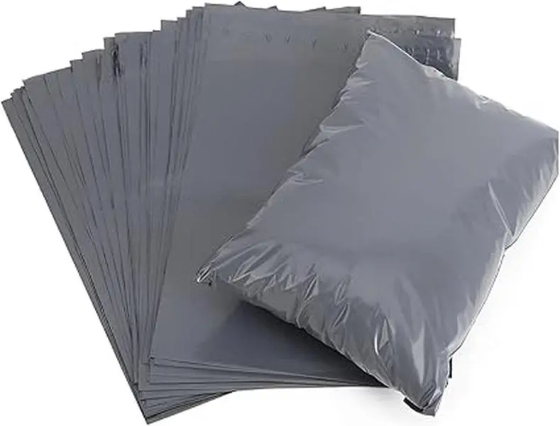 100 Mailing Bags 9 x 12 inch Poly Postal Self Seal bags  For Posting clothes Packaging Postage Shipping Post Parcel package Bags , Vinted bags Secure packaging  (Grey) Bag Selfseal Mailbags