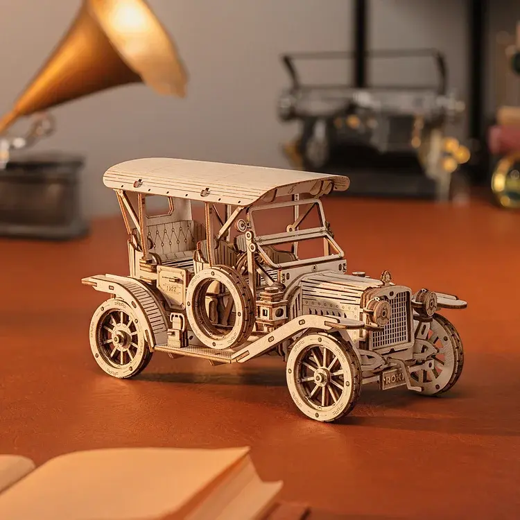 Vintage Car 3D Wooden Model Puzzle Building Kit 3