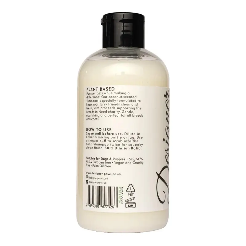 Designer Paws,  Breeds in Need charity Conditioning Shampoo, Handmade in England, Palm-Oil Free, Hypoallergenic Dog Shampoo, Vegan, Cruelty Free 1