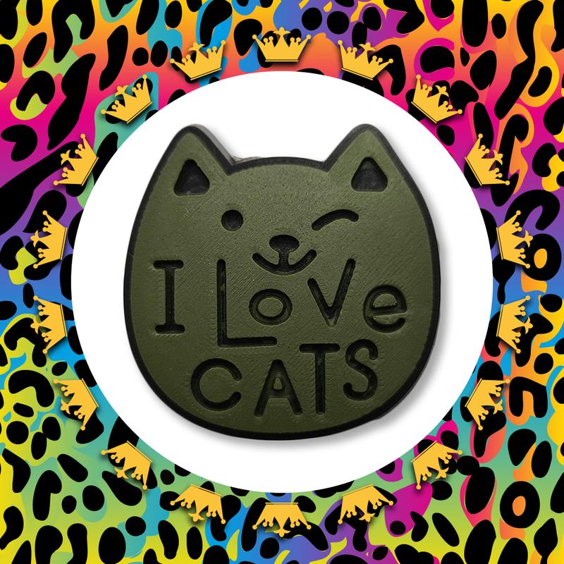 SUPER CUTE - I Love Cats Badge Croc Charm - 3D - PRETTY - Animal - 1500 Designs In Stock 0