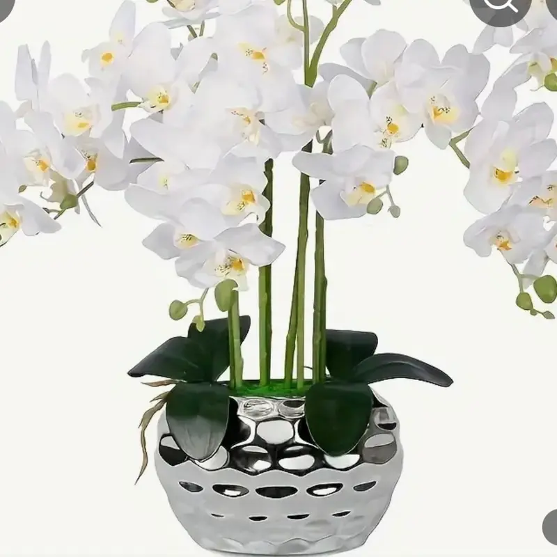 Decorative Lifelike Artificial Orchid for Home Office without  the vase 5