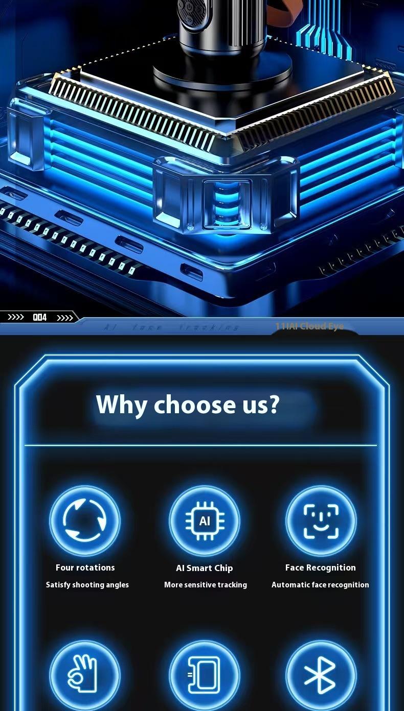 Product Introduction of Smart AI Face Recognition Mobile Live Streaming Bluetooth Selfie Holder 11