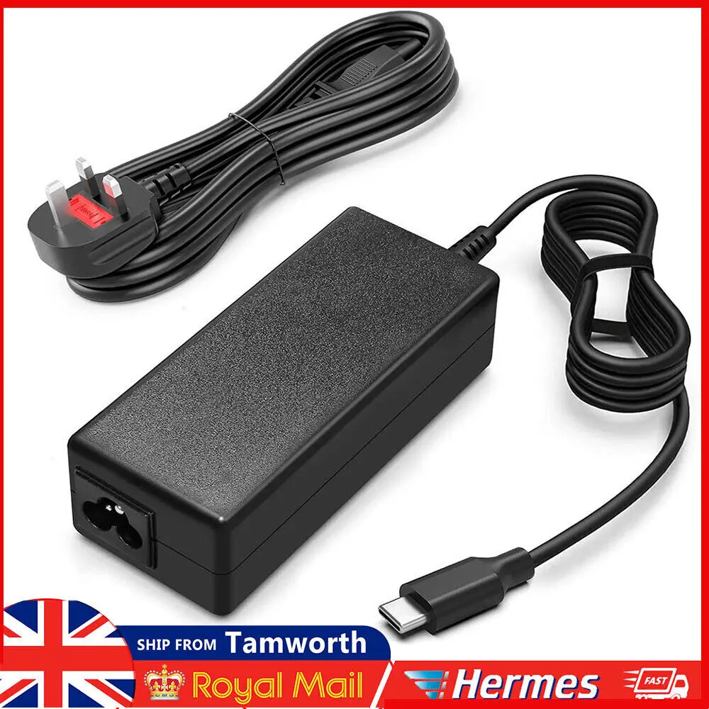 For Lenovo Acer HP Apple Sony ASUS 65W TYPE-C USB-C Laptop Power Adapter Charger