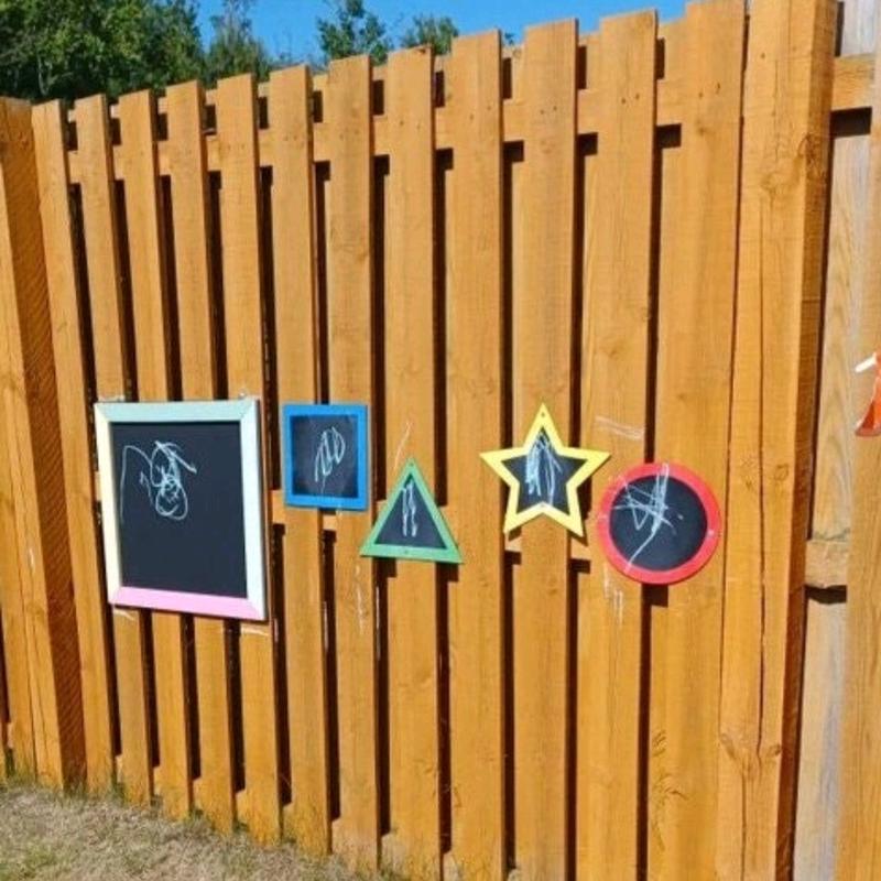 set of 4 acrylic chalkboard shapes - garden blackboards - learning resources - mark making - drawing - gift set - boys - girls - autism - sensory garden 0