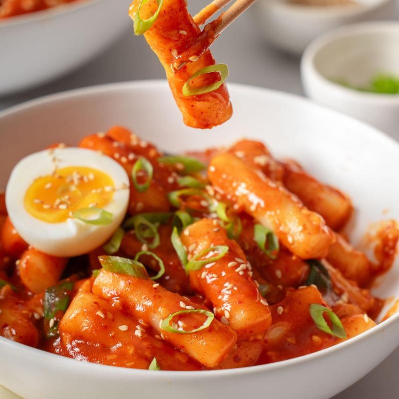 Samsam Tteokbokki, Topokki Korean Sam Sam Rose Toppokki Rice Cake - Taste Korean Food, Instant Toppokki Snack & Gift Rice Cakes, Ready-to-Eat Snack, Authentic Korean Street Food,Chewy Texture, Easy Meal or Snack, Ideal for K-Food Lovers Instant 1