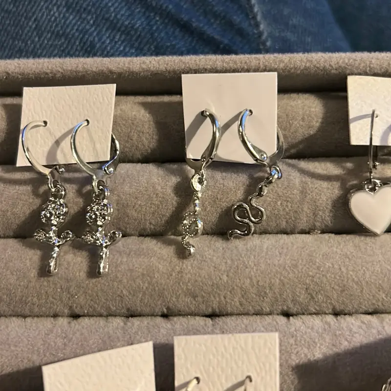 Hoop Earrings with Cute Charm for Women - Fashion Accessory 3