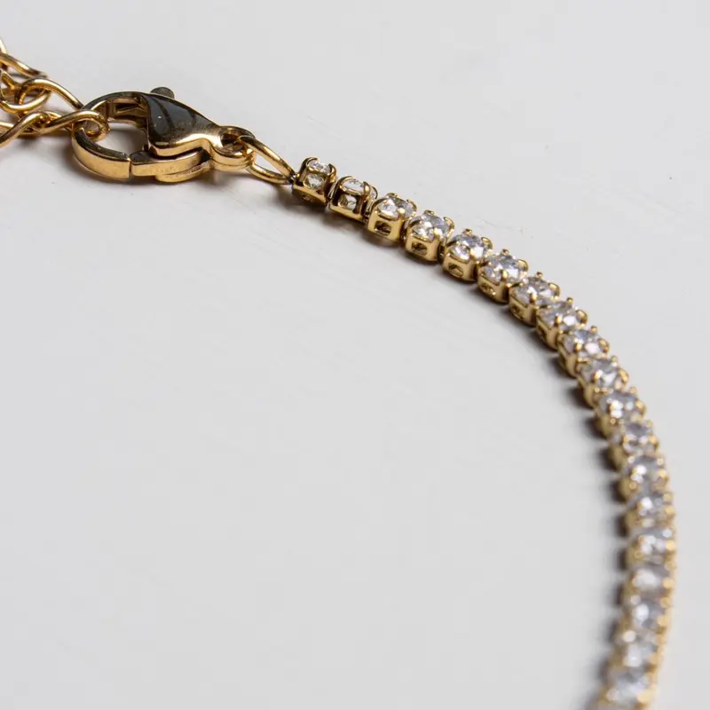 ***£10 sale*** Molly Waterproof Tennis Bracelet - 18k Gold Plated Stainless Steel 2