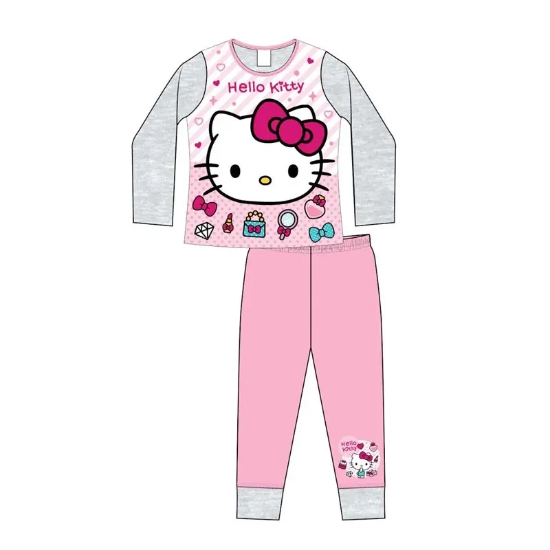 Official Girls Kids Hello Kitty Character Pyjamas Pajamas Pjs Sleepwear Age 6, 8, 10, 12 Years Old children s