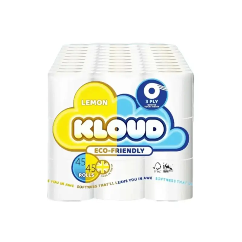 KLOUD 90 TOILET ROLLS  BEST VALUE/90 Toilet Rolls/Bulk Buy Mixed Scented /3PLY/10x9pk + 20 FREE Heavy Duty Bin Liners  (KLOUD) Eco-friendly Family bundle 3