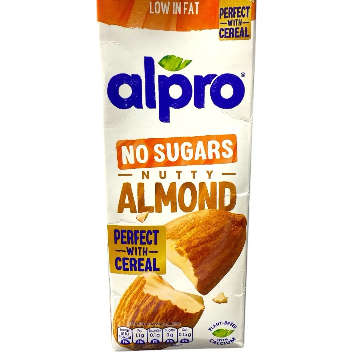 Alpro Nutty Almond Milk - No Sugars - 1 Litre - Vegan Dairy Replacement - Protein Milky Calcium Flavor