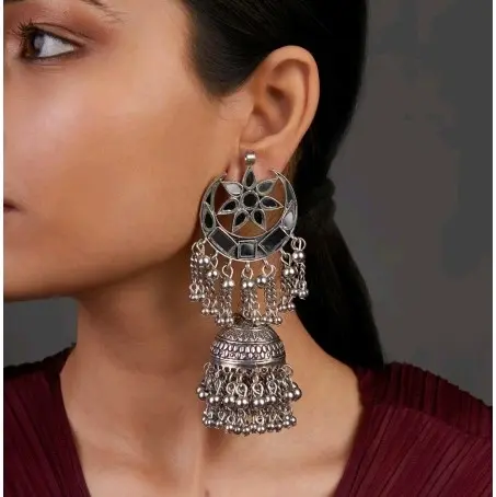 Mirror Jumka  Earrings For Women. Oxidised jewellery(55) 1