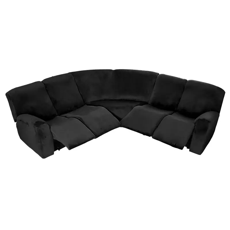 5 Seater Recliner Cover 7 Pcs Recliner Sofa Covers Velvet Stretch Reclining Sectional Couch Covers for 5 Cushion Sofa Slipcovers 7