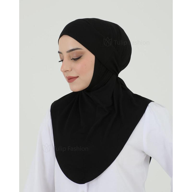 Hijab - Instant Jersey with band - Black 4