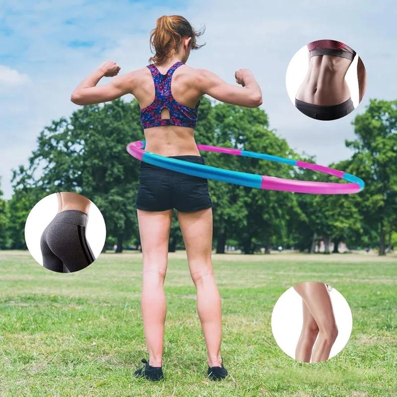 Hula Hoop Ring - Weighted Exercise Hoop for Fitness, Weight Loss, Padded Comfort, Adjustable Fun Workout Tool 2