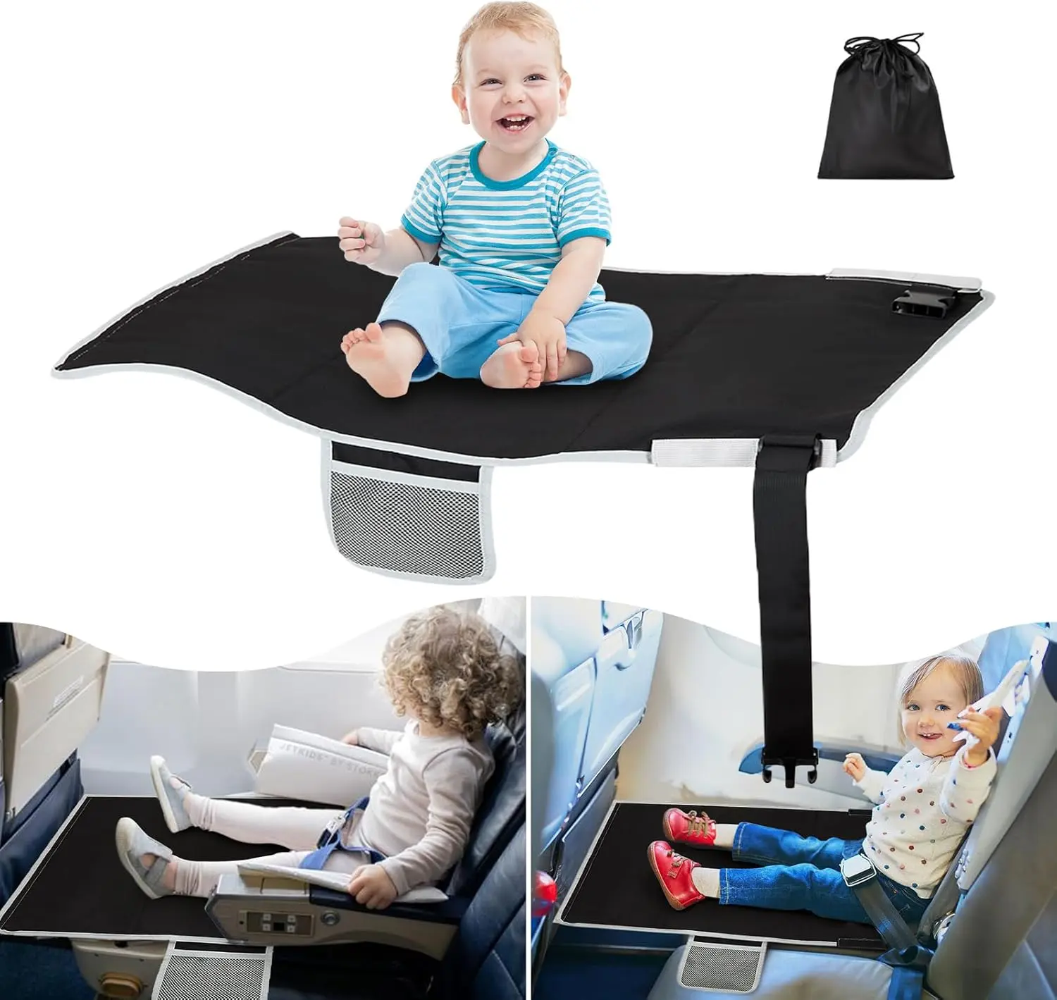 Toddler Airplane Bed, Kids Seat Extender, Portable Baby Airplane Seat, Airplane Foot Hammock for Kids, Extender Travel Essentials for Flying ,Toddlers Travel Accessories,Airplane Bed for Children,  Long Trip Flyaway Kid Seat Footrest,Gift Ideas 2025