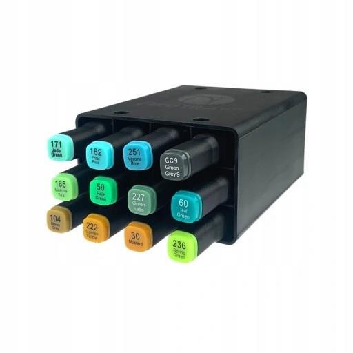 Deco Time Twinmarkers In Deco Tray 12 Pack - Green 1