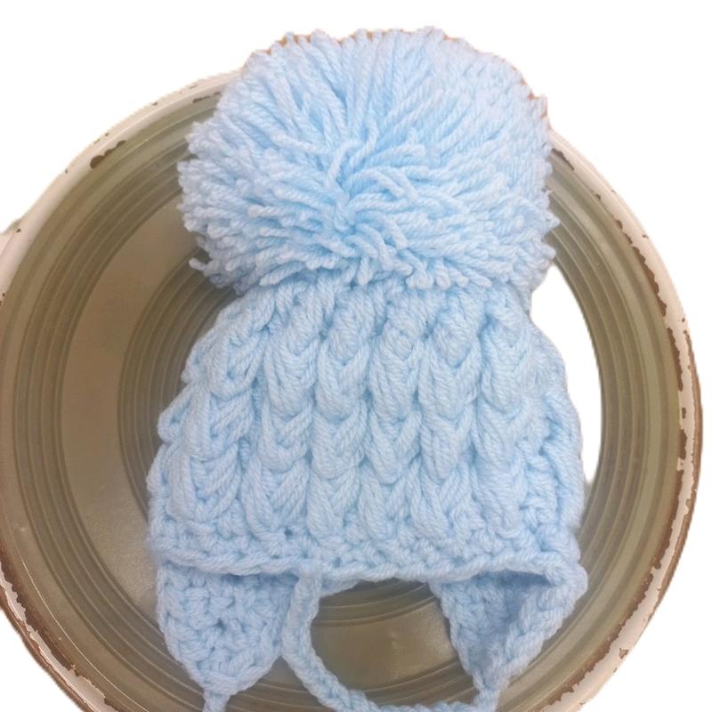 hand crochet unisex helmet style hats comes in 3 colours 4