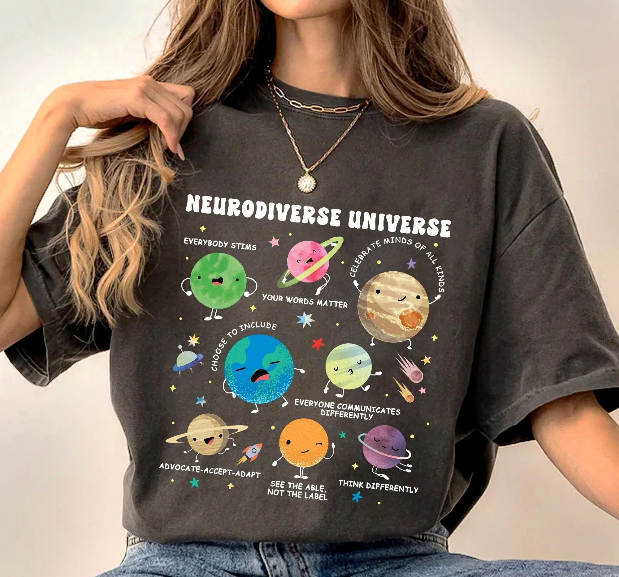 NeuroFriends  Autism Awareness Shirt Neurodiverse Universe Shirt Sped Teacher Shirt Space Neurodiversity Shirt Special Education Shirt Autism Tees UKY24025456