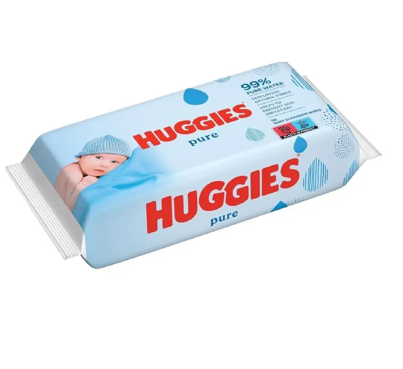 Huggies Pure Baby Wipes, 18 Packs (1008 Wipes) - 99% Pure Water, Fragrance-Free - Gentle, Natural Wet Wipes for Baby Cleaning and Protection 2