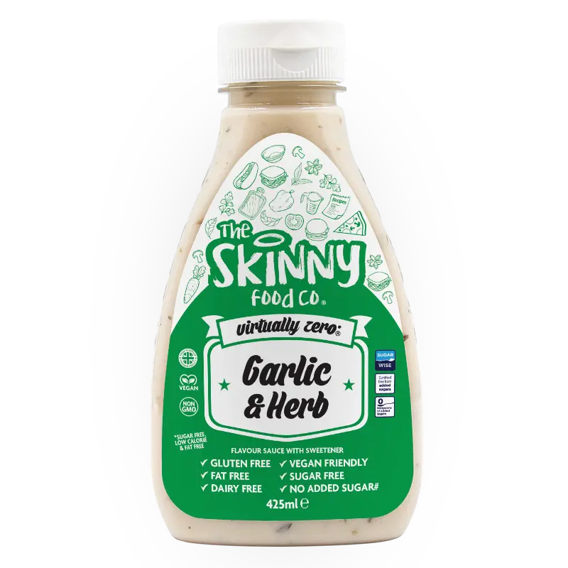 Garlic and Herb Flavour Sauce - Virtually Zero© Skinny Sauce - 425ml 0