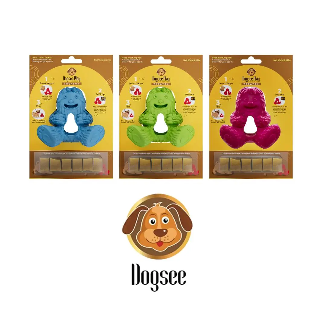 Dogsee Yeti Treat Toy with 5 Refill Yakers Nuggets Available in 3 Colours