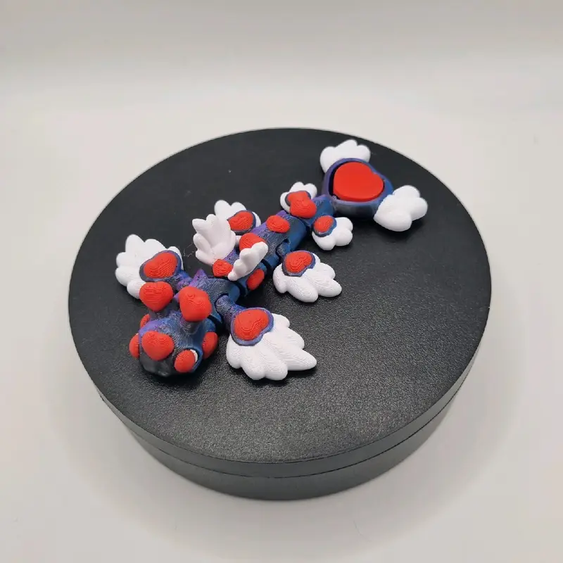 Heart Dragon 3D Printed Fidget Toy - Medium Sized - Decor, Ornaments 0