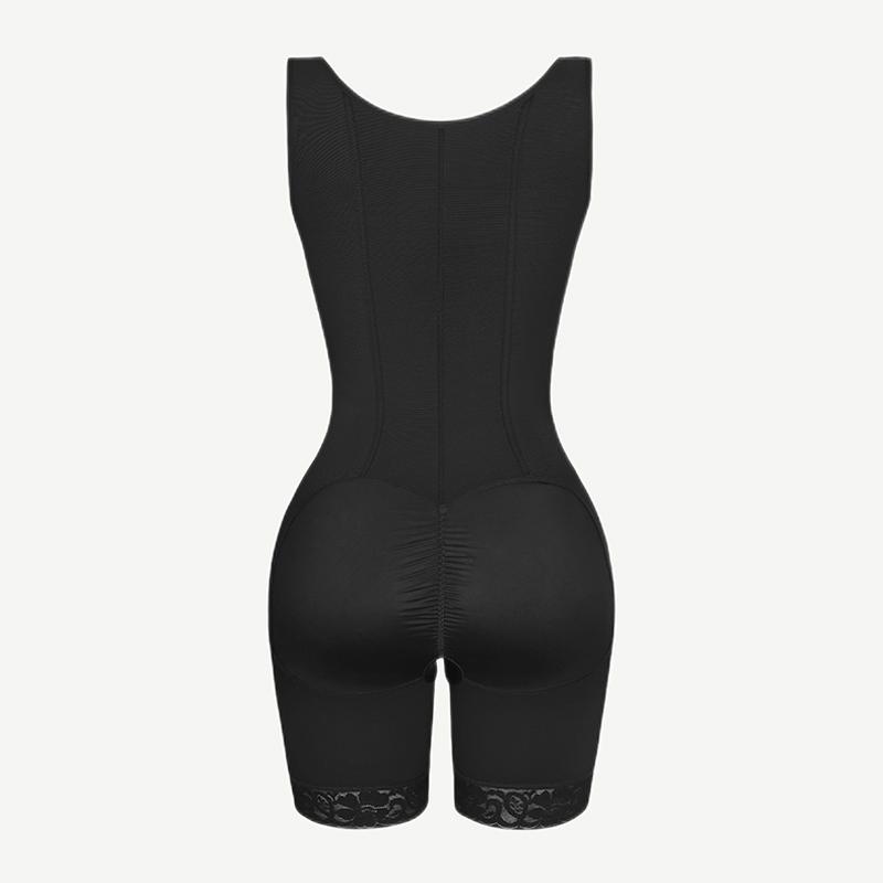 Adjustable Extra Firm Black Tummy Shaping Bodysuit with Compression open bust Tummy control Any Type Shapewear 6