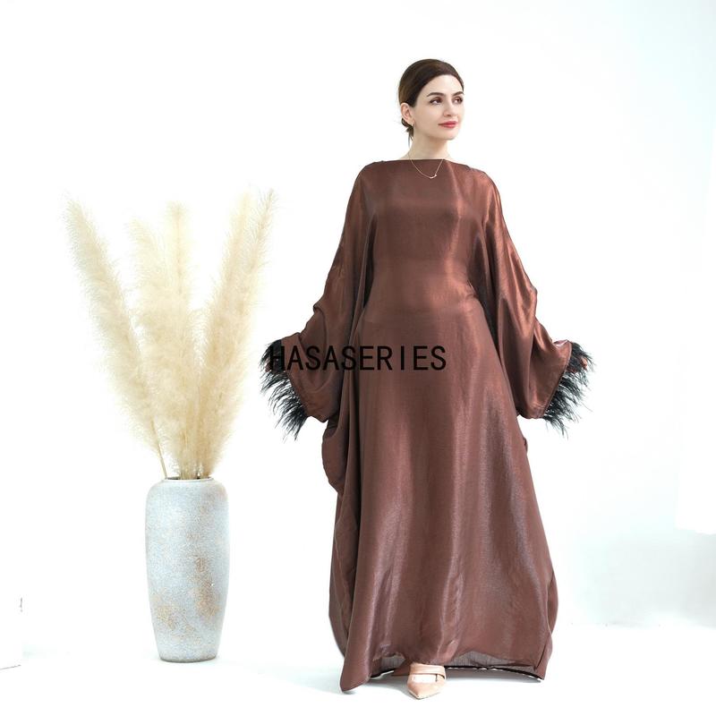 HASASERIES HS0706 Opulent Fringed Kaftan Gala 4