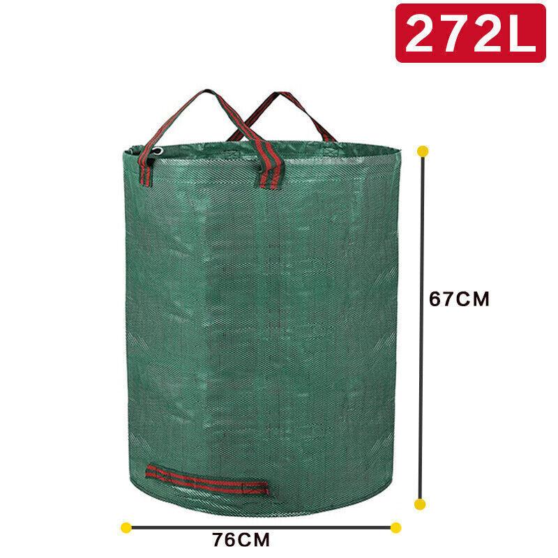 2PCS 272L Heavy Duty Waterproof Large Garden Waste Bags Reusable Storage Bags 1