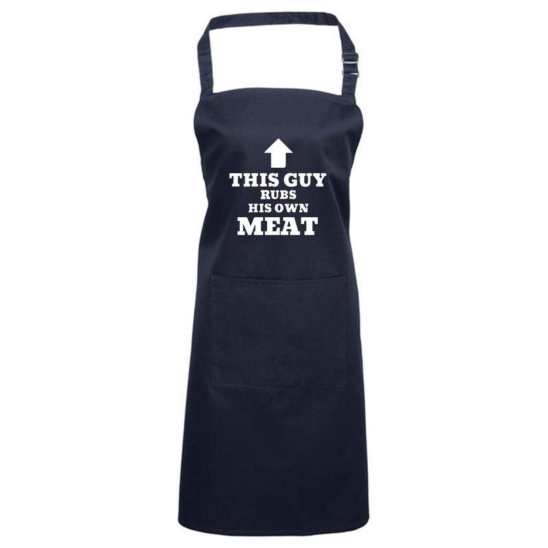 Gift Goat This Guy Rubs His Own Meat Kitchen BBQ Apron Adjustable Comfortable Gift, grilling, cooking 4