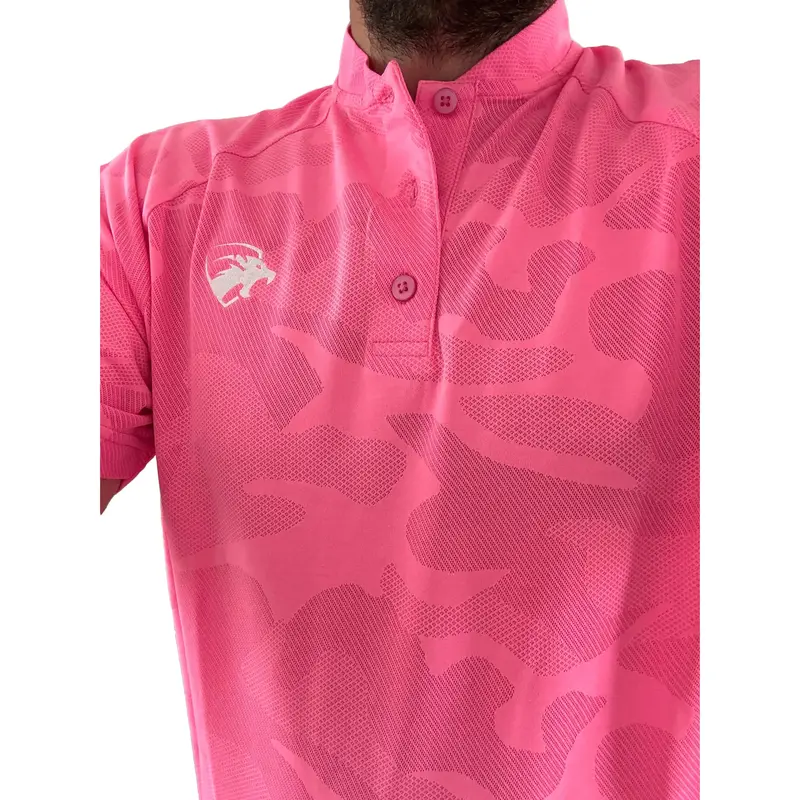 Hot Pink Round Neck Camo T-Shirt 0