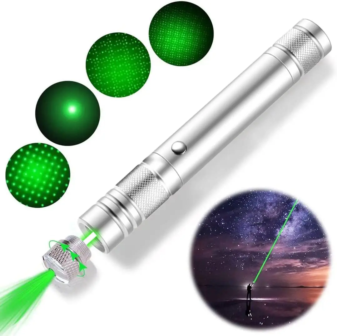 Teaching Torches with USB Portable Long Range Rechargeable Torch Green Light Multifunctional Small Torches Super Bright Suitable for Outdoor and Sales Display Teachers, Astronomy Enthusiasts