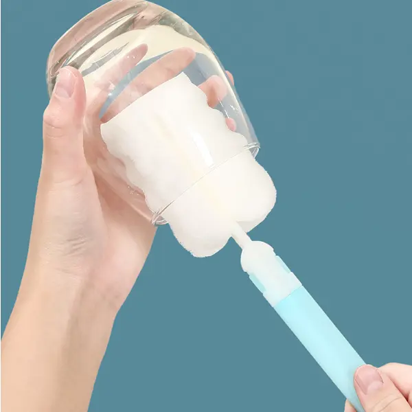 Sponge Cup Brush Removable Handle Cup Cleaning Brush Bottle Scrubber