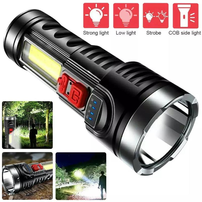 400000LM LED Super Bright Torch High Powered Camping USB Rechargeable Flashlight 3