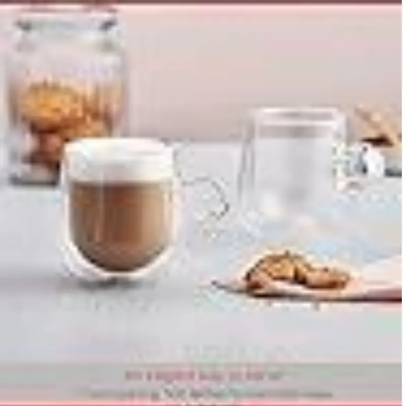 Double Walled Glass Coffee Cups, Set of 2, Vacuum Insulated, Handcrafted Artisan - Strong & Heat Resistant-cups-kitchenware 6