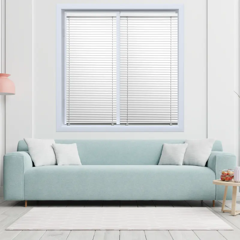 EV Dekor PVC Plain Window Blinds - Venation Style, 25mm Slats, Trim and Fit with Ease 1