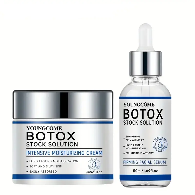 Hydrating & Firming Facial Essence and Cream Set - Vitamin C, Niacinamide & Hyaluronic Acid - Skincare, Serums Moisturizing Moisture Hydrate Moisturizer Skin Repair Comfort Skincare Serums