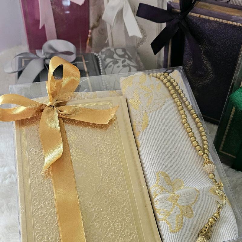 Quran Book + prayer mat with tasbeh set Ramadan EID HAJJ UMRAH perfect Birthday Islamic wedding gift t as 6