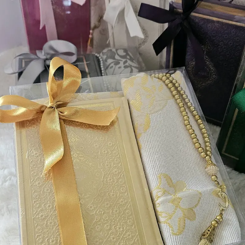 Quran Book + prayer mat with tasbeh set Ramadan EID HAJJ UMRAH perfect Birthday Islamic wedding gift t as 5
