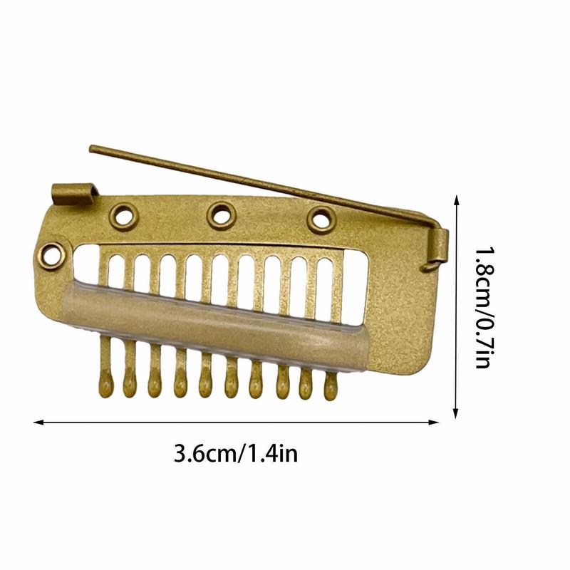 6 Pcs Chunni Clips Set with Safety Pin, Black/Brown/Golden/Multi-color 3