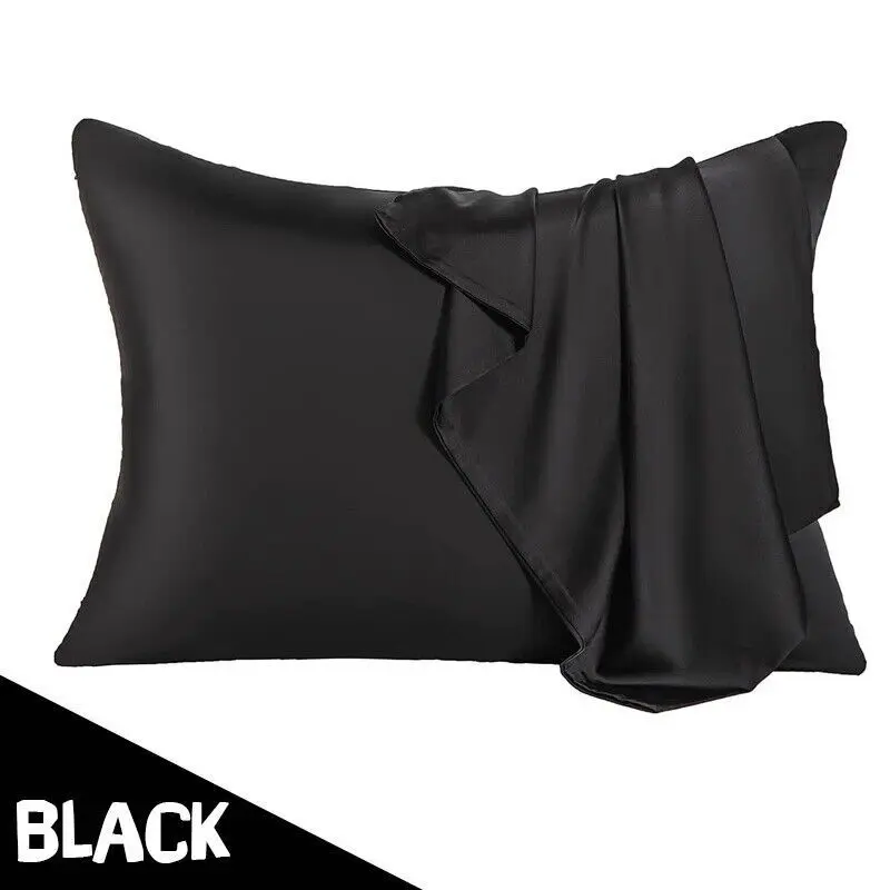 2 Pack Satin Silk Pillowcase For Hair & Skin Pillow Cases Cover Pair 4