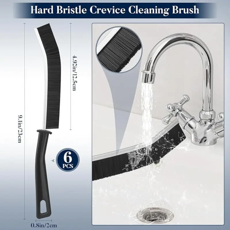 Crevice Pet Cleaning Brush Set - 4 Pack Hard Bristle Gap Brush for Kitchen, Bathroom, and Window - Lightweight, Durable and Long-Lasting 2