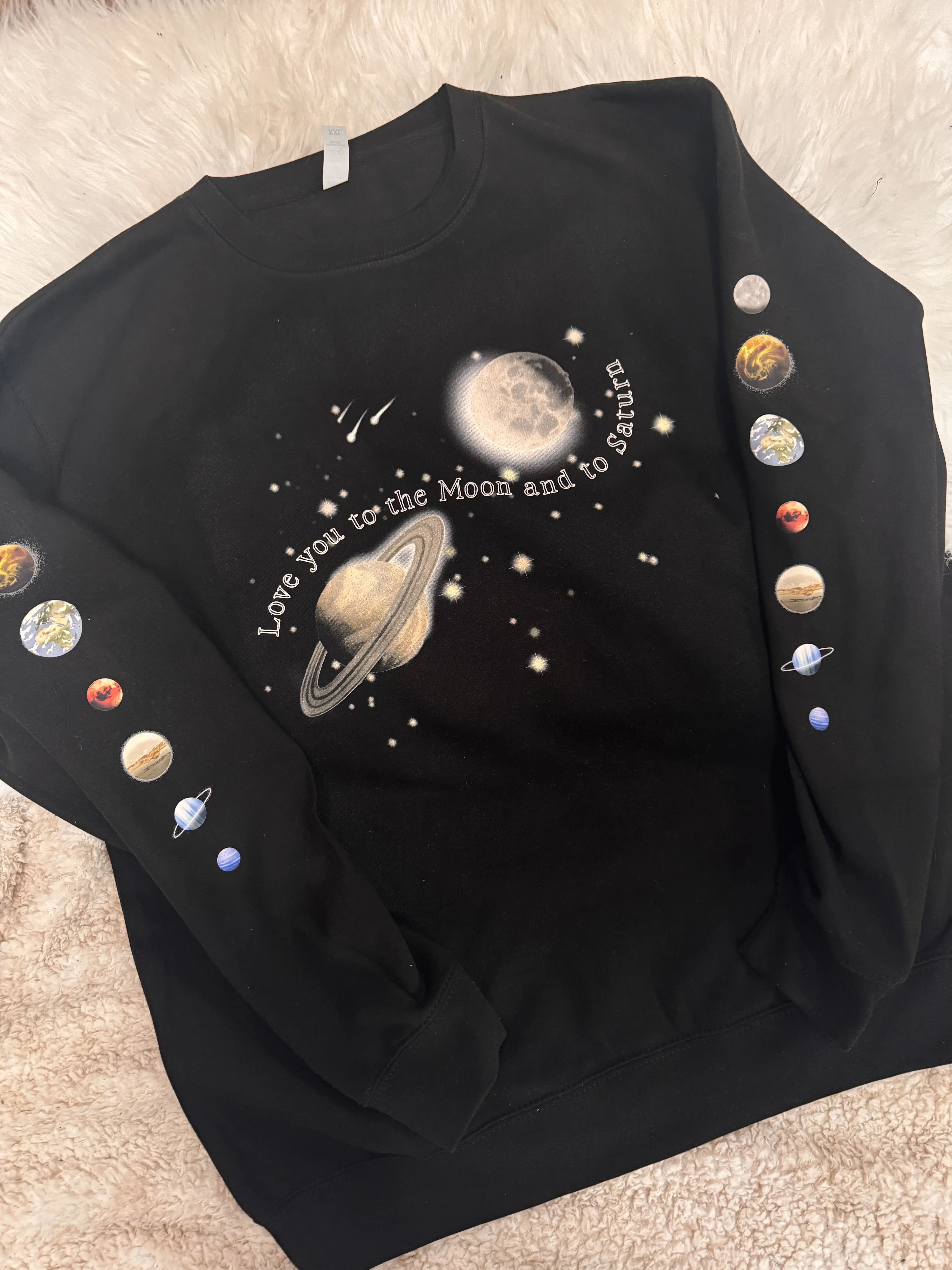 Love you to the moon and to saturn sweatshirt XS-5XL