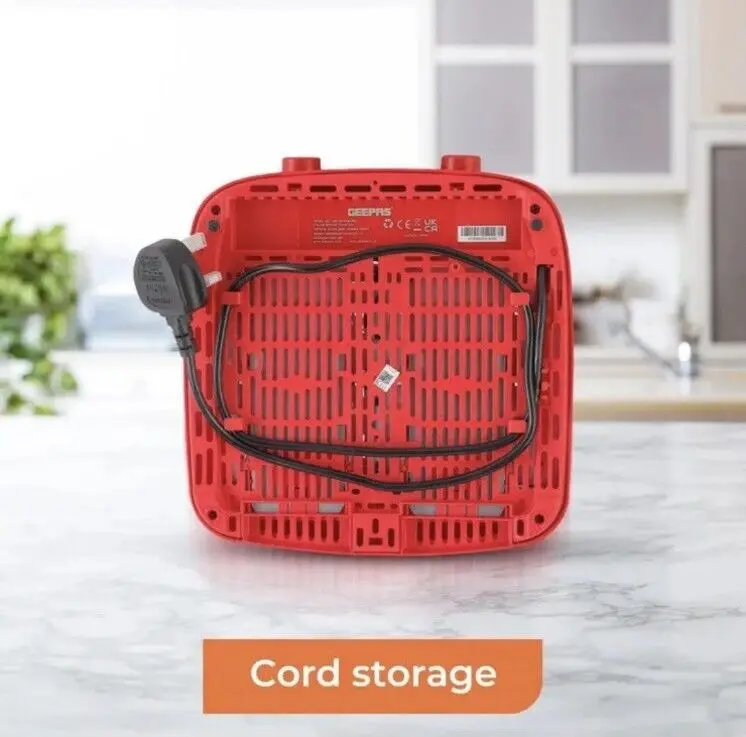 GEEPAS 4 Slice Toaster Family Size Bread Toaster 6 Variable Browning Control Red 4