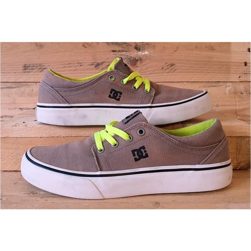 DC Trase Skating Trainers light brown/White/Green UK5/US6/EU37 0